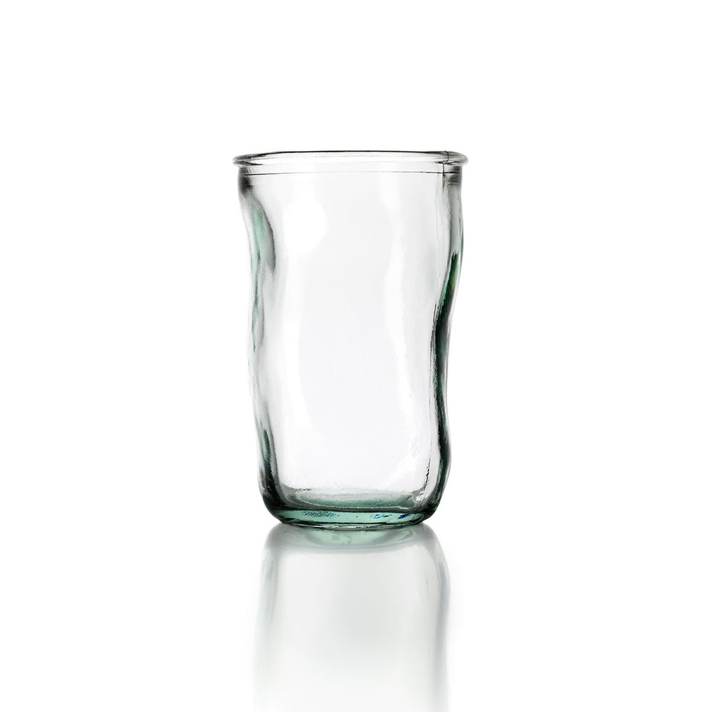 Blue recycled glass cup