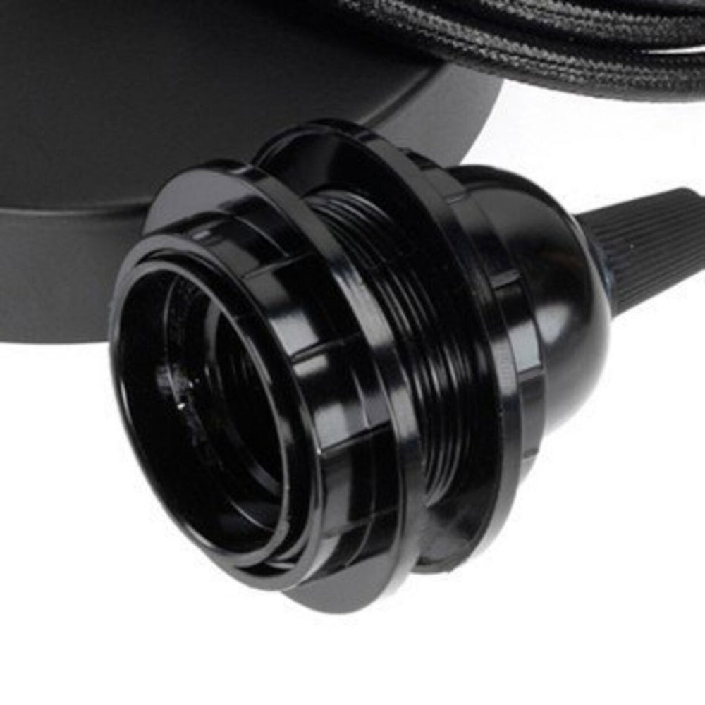 Black cotton ceiling lamp fitting