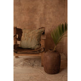 Forest green cotton cushion cover