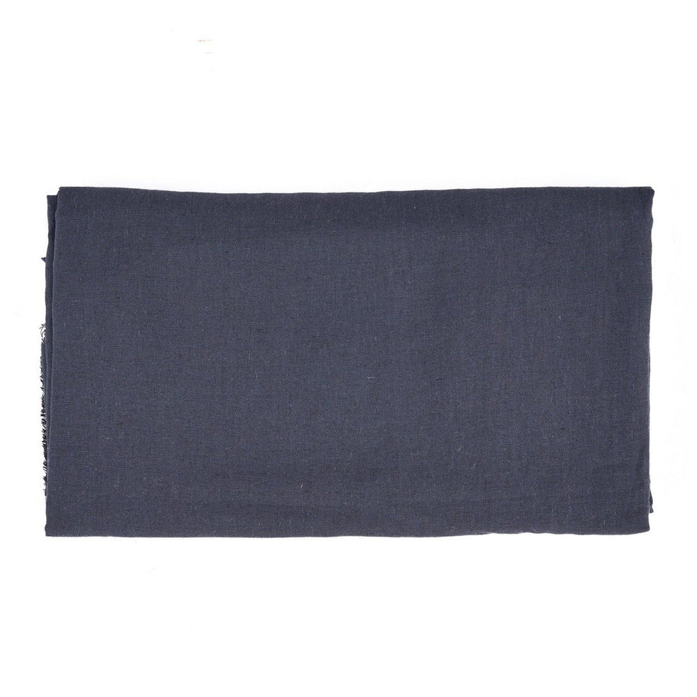Black linen tablecloth