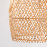 Beige woven rattan ceiling lampshade