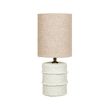 White papier-mâché table lamp