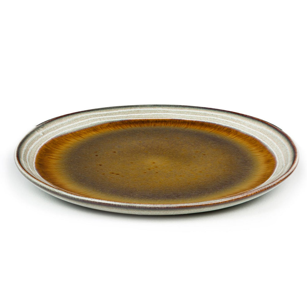 Terracotta stoneware salad plate