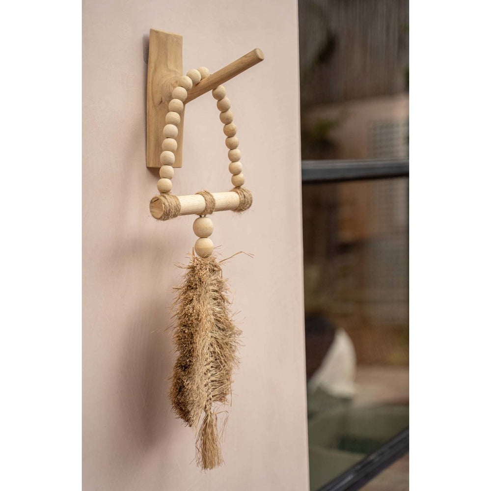 Natural teak wood coat hook