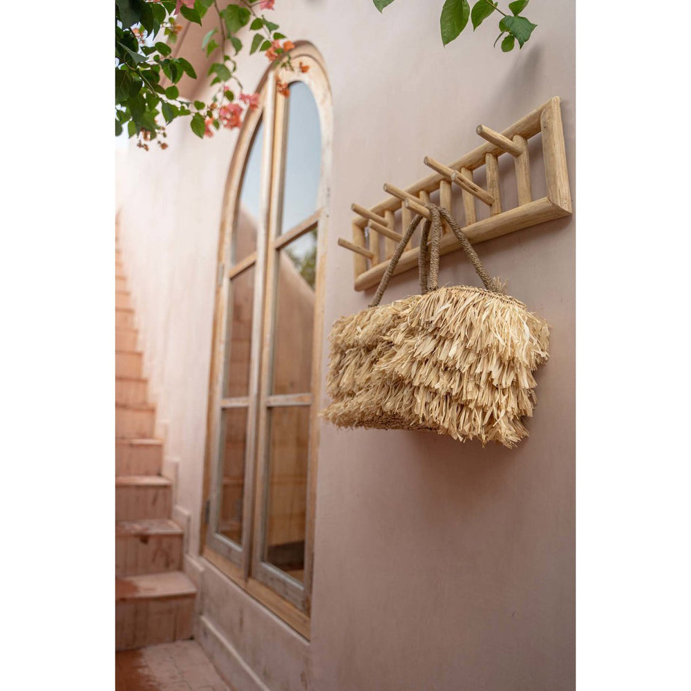 Natural teak branch cloth hanger