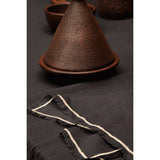 Black natural linen napkin