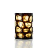 Gold tortoiseshell glass vase