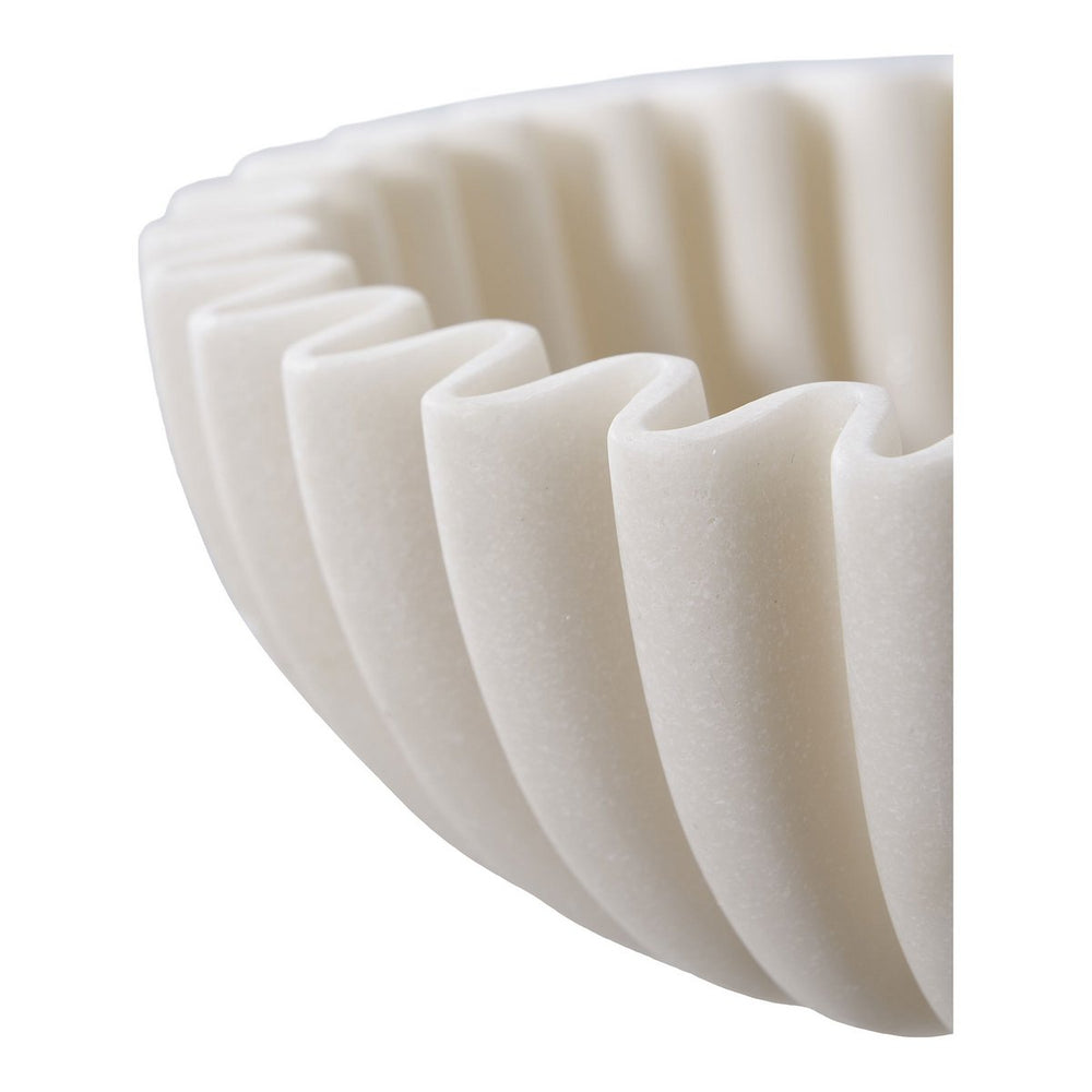 Beige polyresin decorative bowl