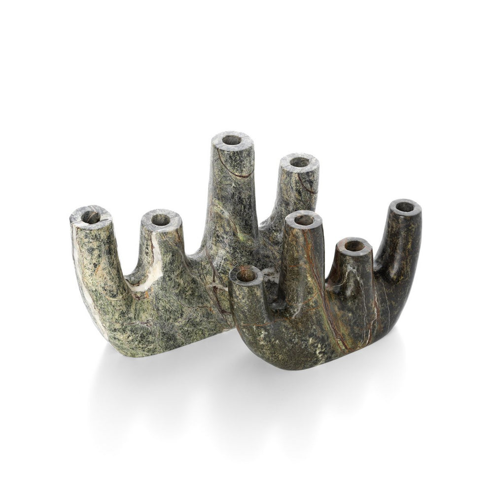 Green marble vase
