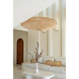 Natural raffia rectangular cushion cover
