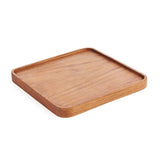 Natural teak square wooden plate