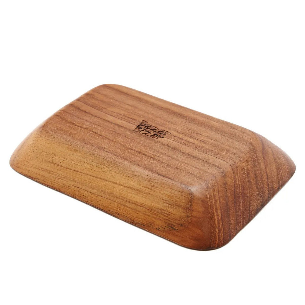 Rectangular teak wood side dish