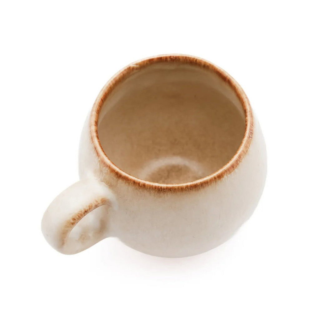 Beige stoneware espresso cup