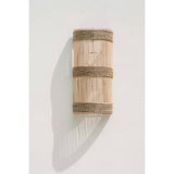 Natural rattan wall applique light shade