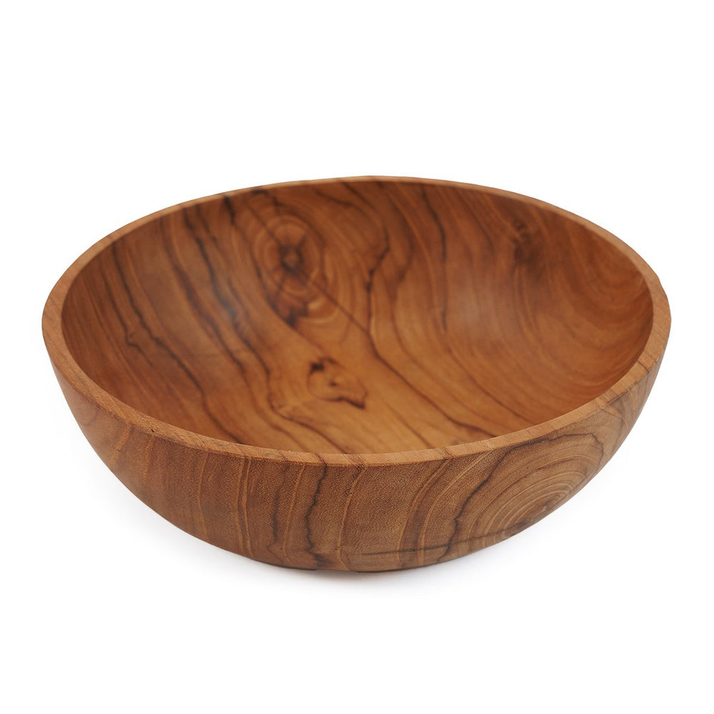 Brown teak root wooden snack bowl