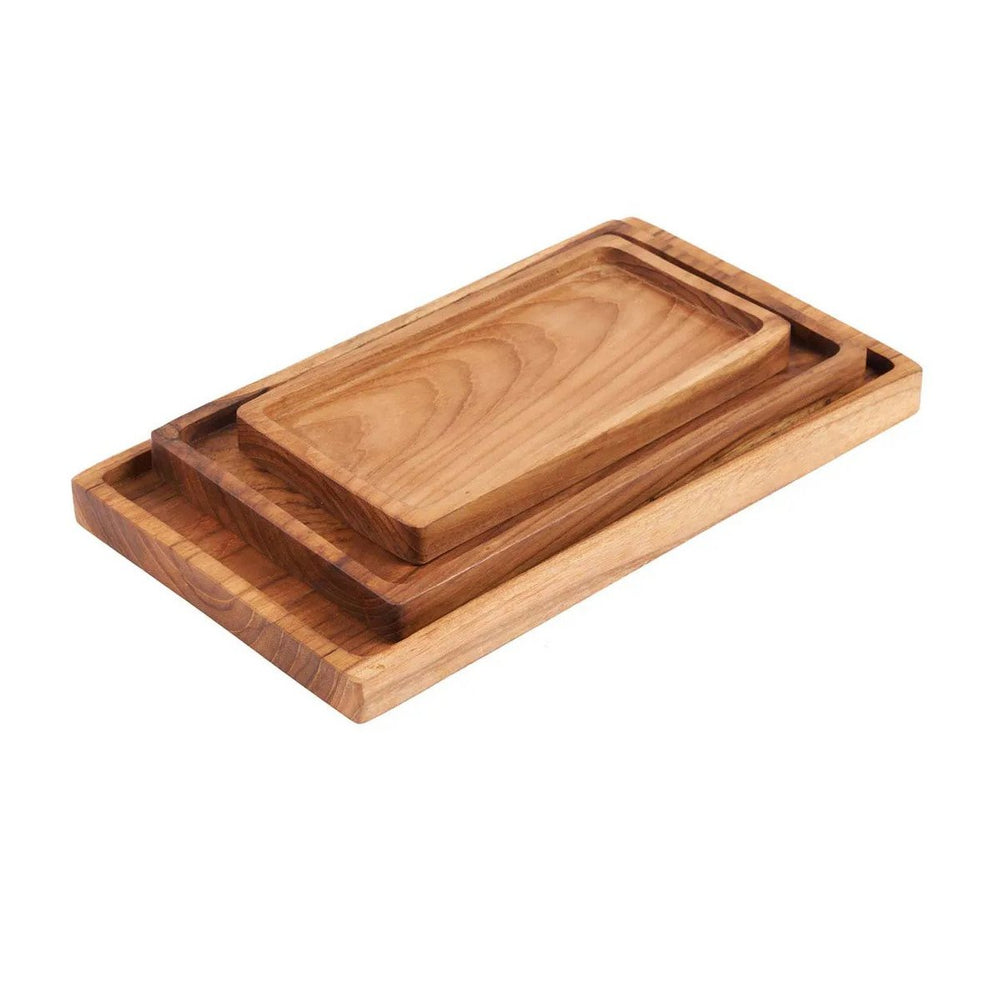 Natural wood serving tray