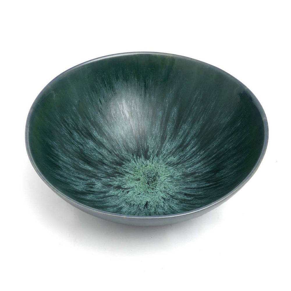 Blue stoneware serving bowl