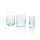 Blue recycled glass drinking glass