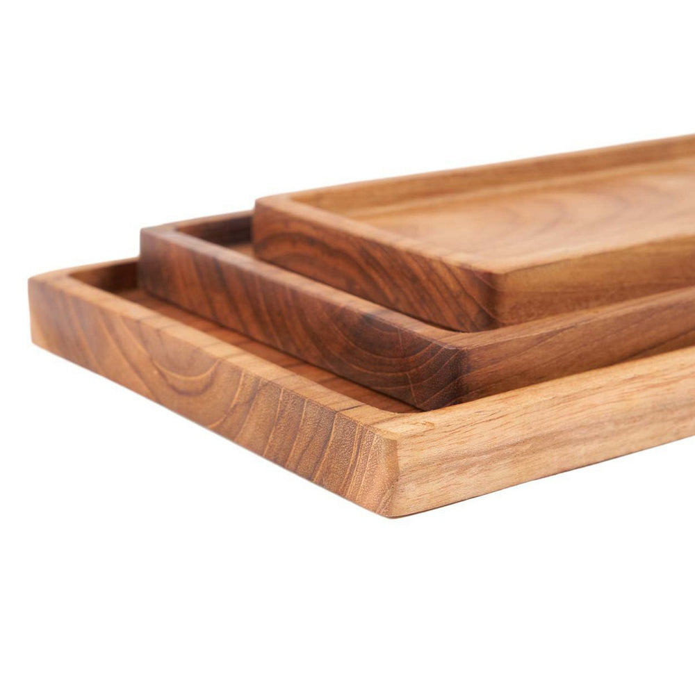 Natural wood serving tray