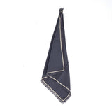 Black natural linen napkin