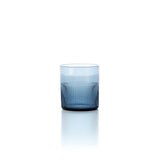 Blue rippled glass tumbler