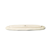 Beige ceramic oval platter