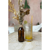 Natural bamboo straws set with cleaning brush