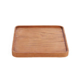 Natural teak square wooden plate