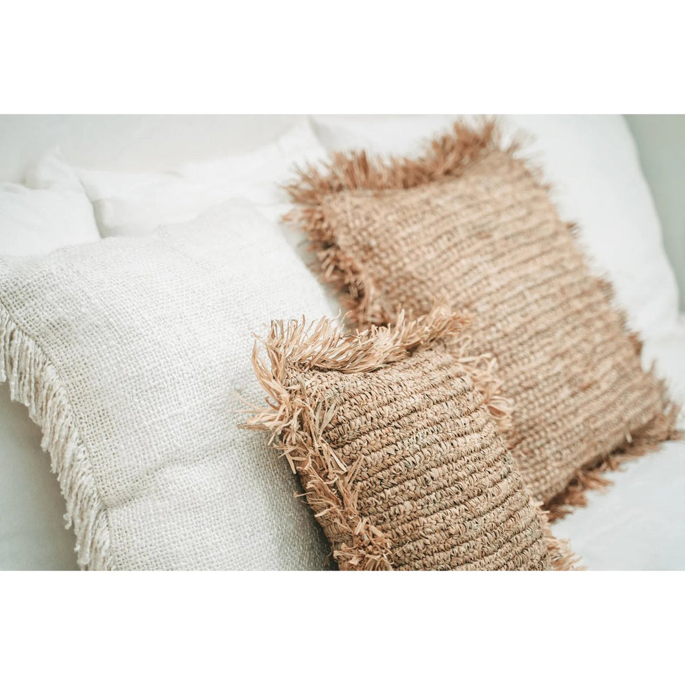 Cream cotton cushion cover