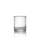 Gold rimmed glass lowball glass