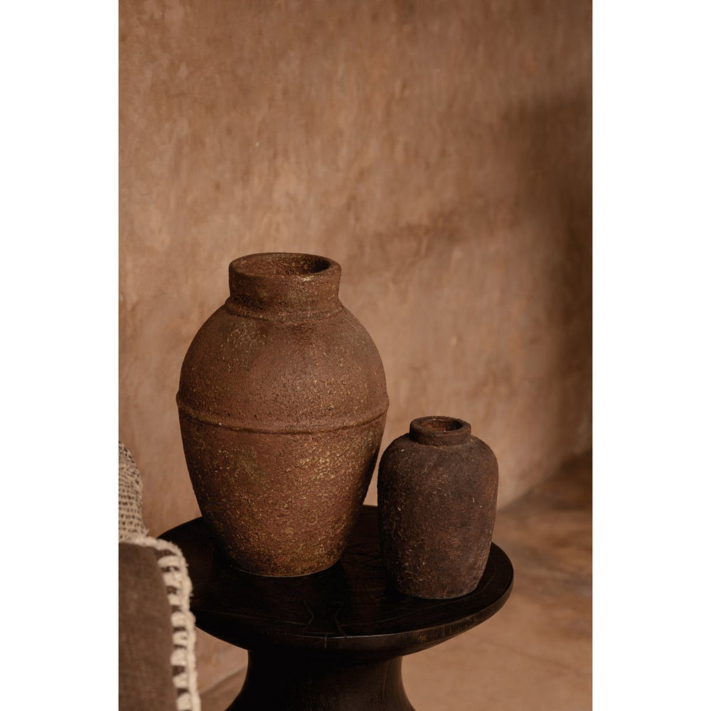 Terracotta ceramic amphora vase