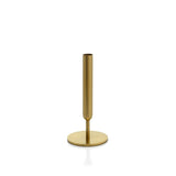 Gold candle holder on a white background