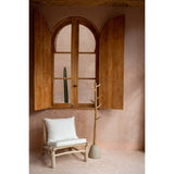 Natural wood and concrete coat hanger