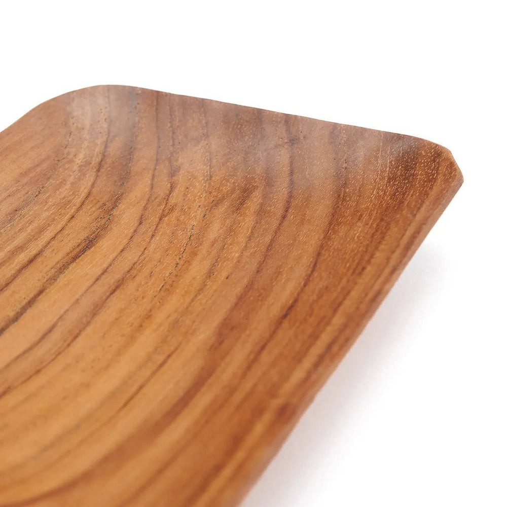 Rectangular teak wood side dish