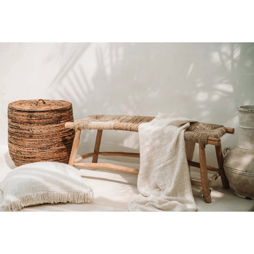 Cream cotton cushion cover