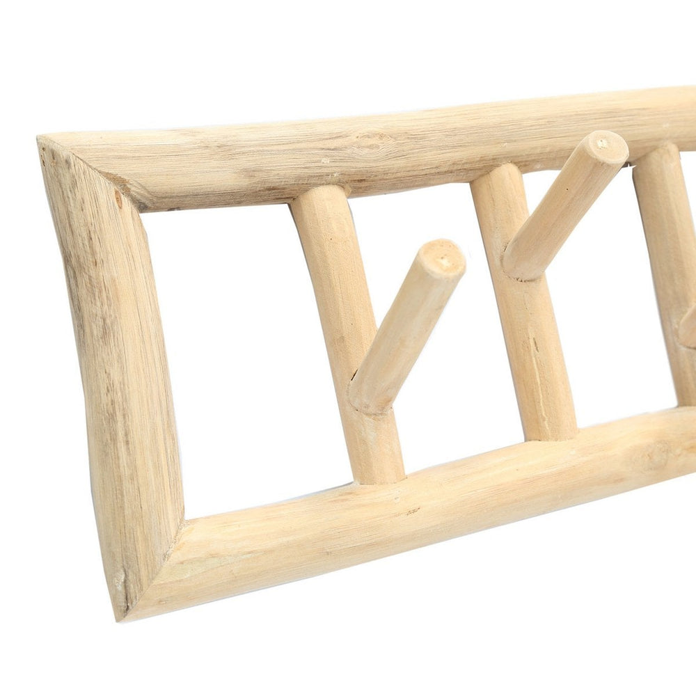 Natural teak branch cloth hanger