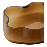 Smoked brown glass tray