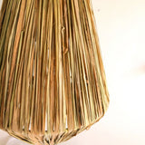 Beige raffia round pendant lampshade with metal frame