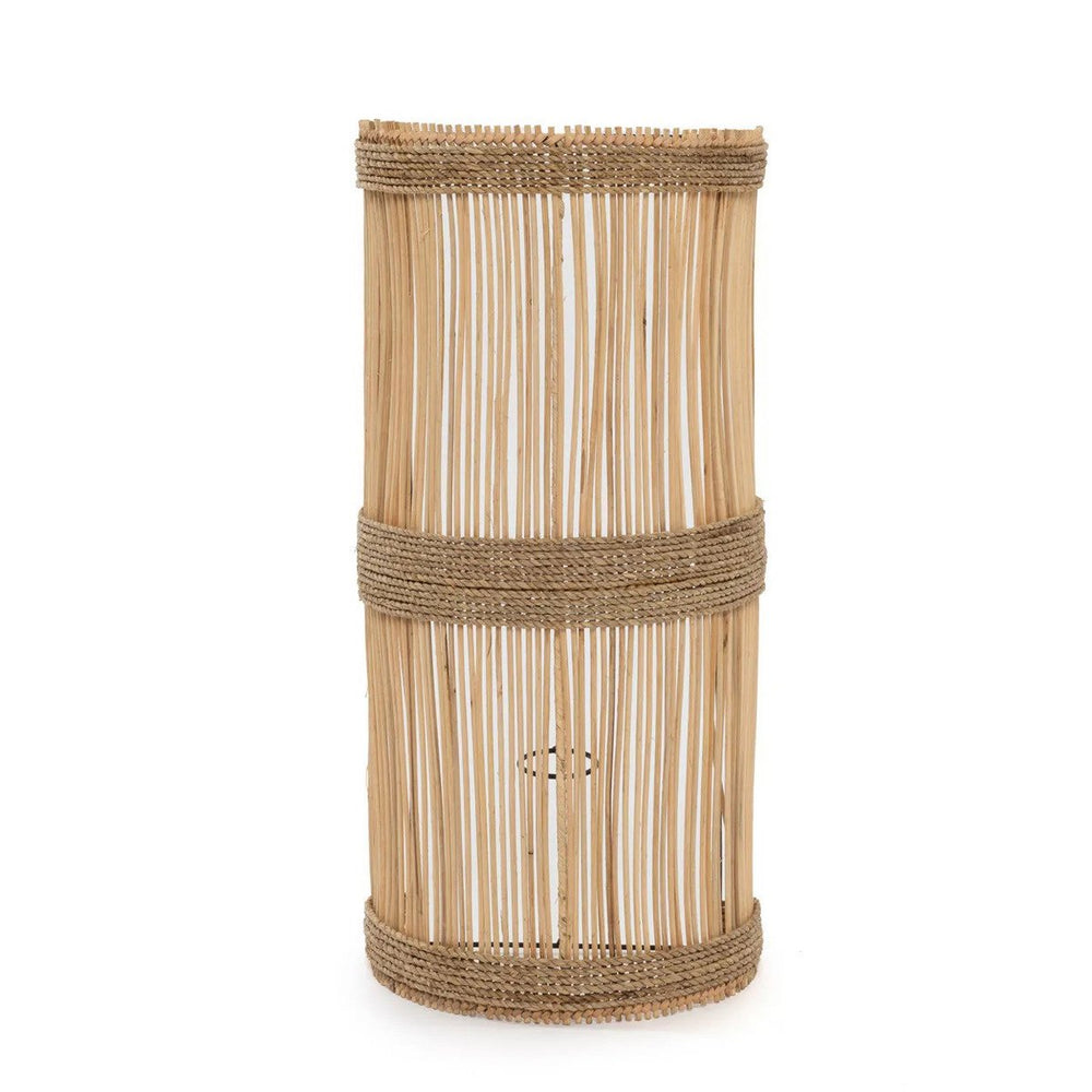 Natural rattan wall applique light shade