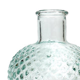 Blue textured glass bottle