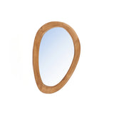 Natural teak wood organic mirror