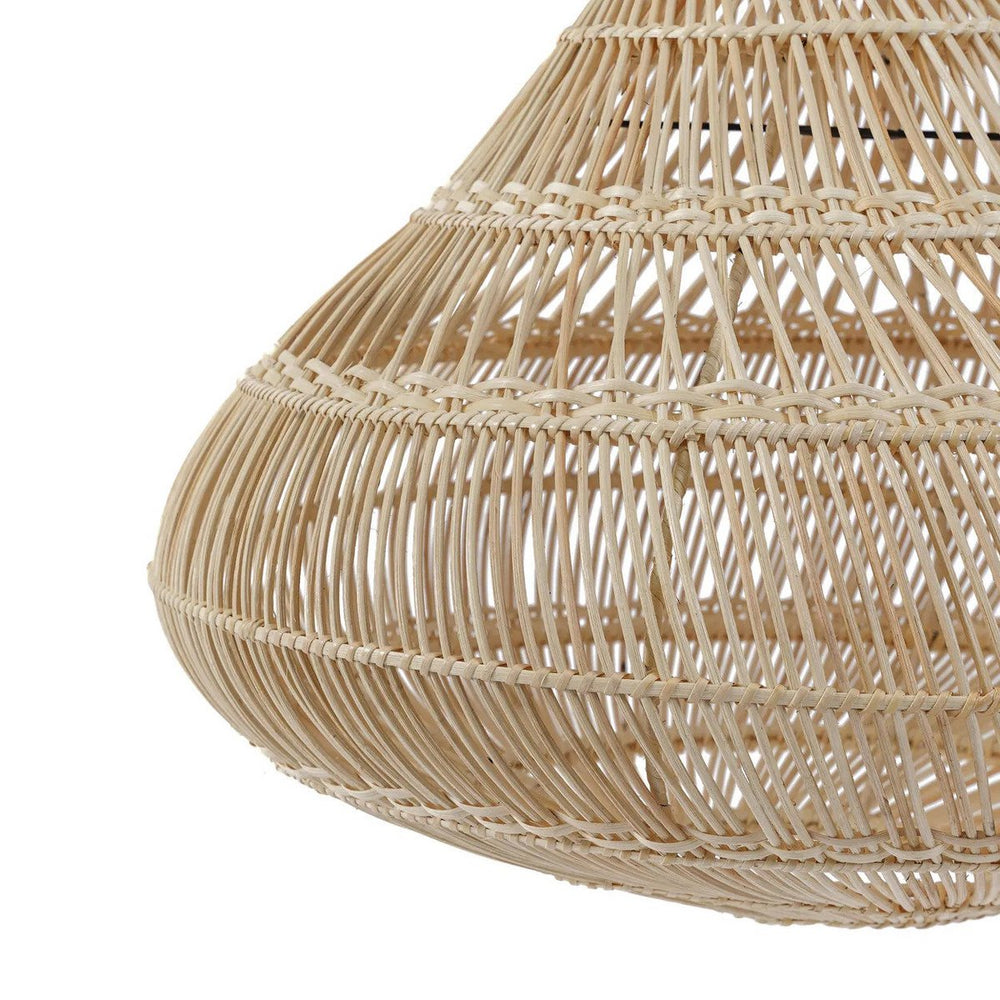 Natural rattan teardrop pendant lamp shade