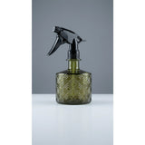 Olive green recycled glass plant mister with lattice detailing