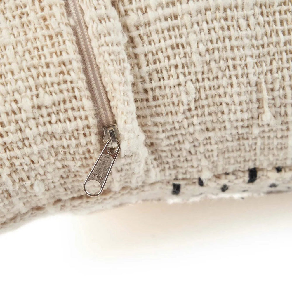 Natural black cotton cushion cover