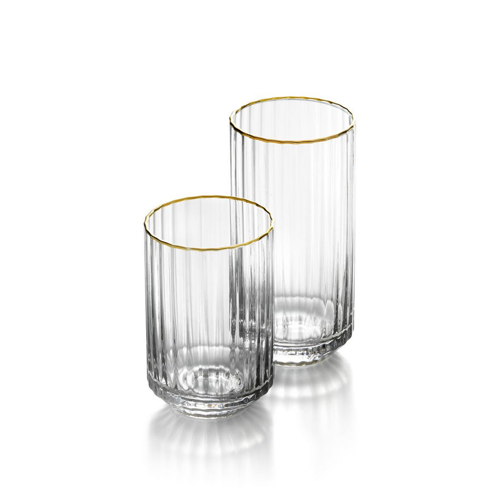 Gold handmade highball drinking glass