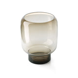 Brown glass cube vase
