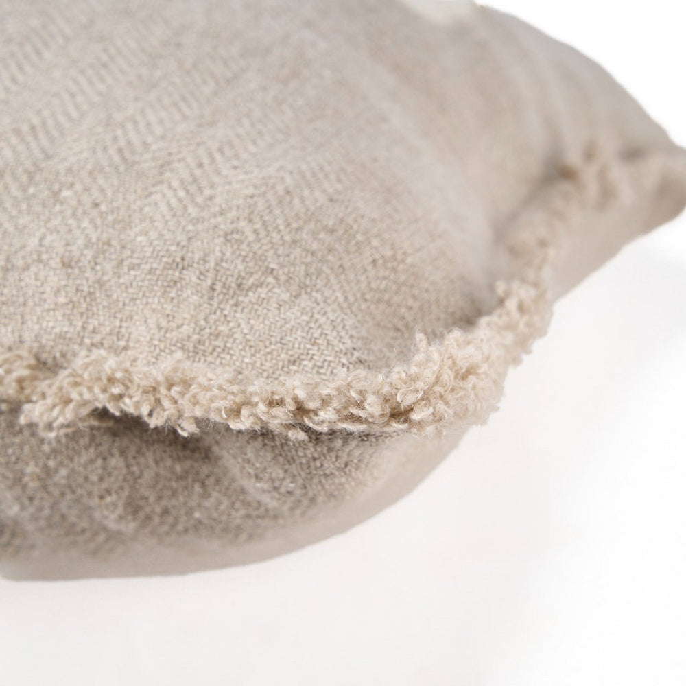 Natural white linen cushion cover