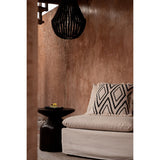 Black geometric cotton cushion cover