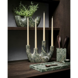 Green marble vase
