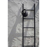 Black solid teak wood ladder